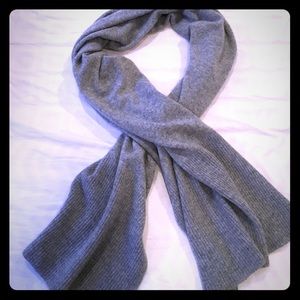 J. Crew 100% cashmere scarf, light gray