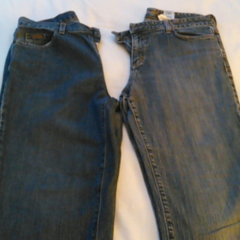 2 pair eddie bauer jeans