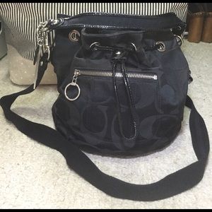 Coach Handbags - COACH Poppy Signature Sateen Cinch Drawstring Bag