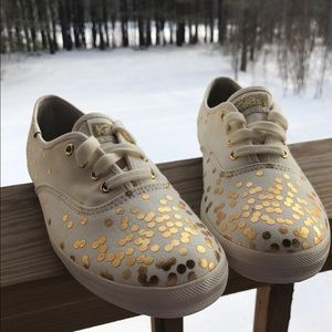Gold Polka Dot Keds