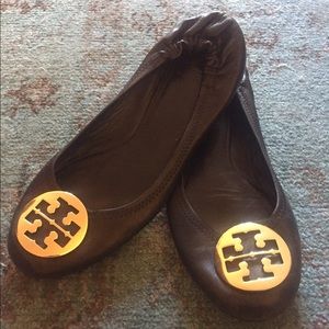 Tory Burch Reva Flats Black Size 10