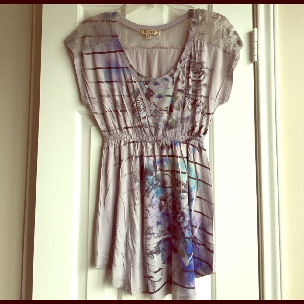 Degree Lavender Floral Tunic
