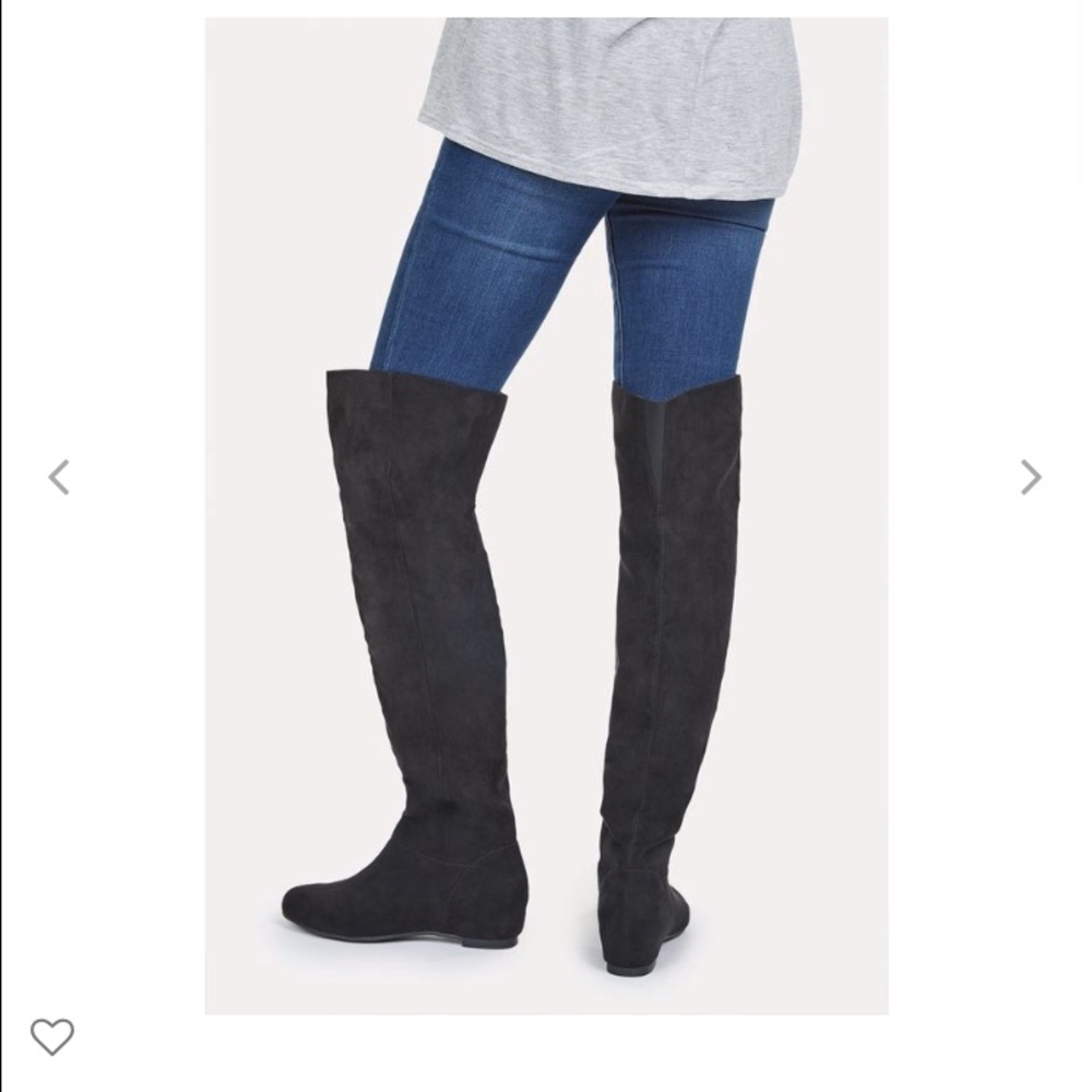 Black thigh high boots