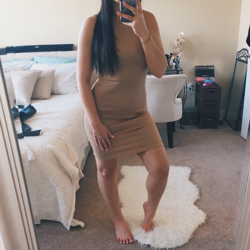 Nude Fitted Dress