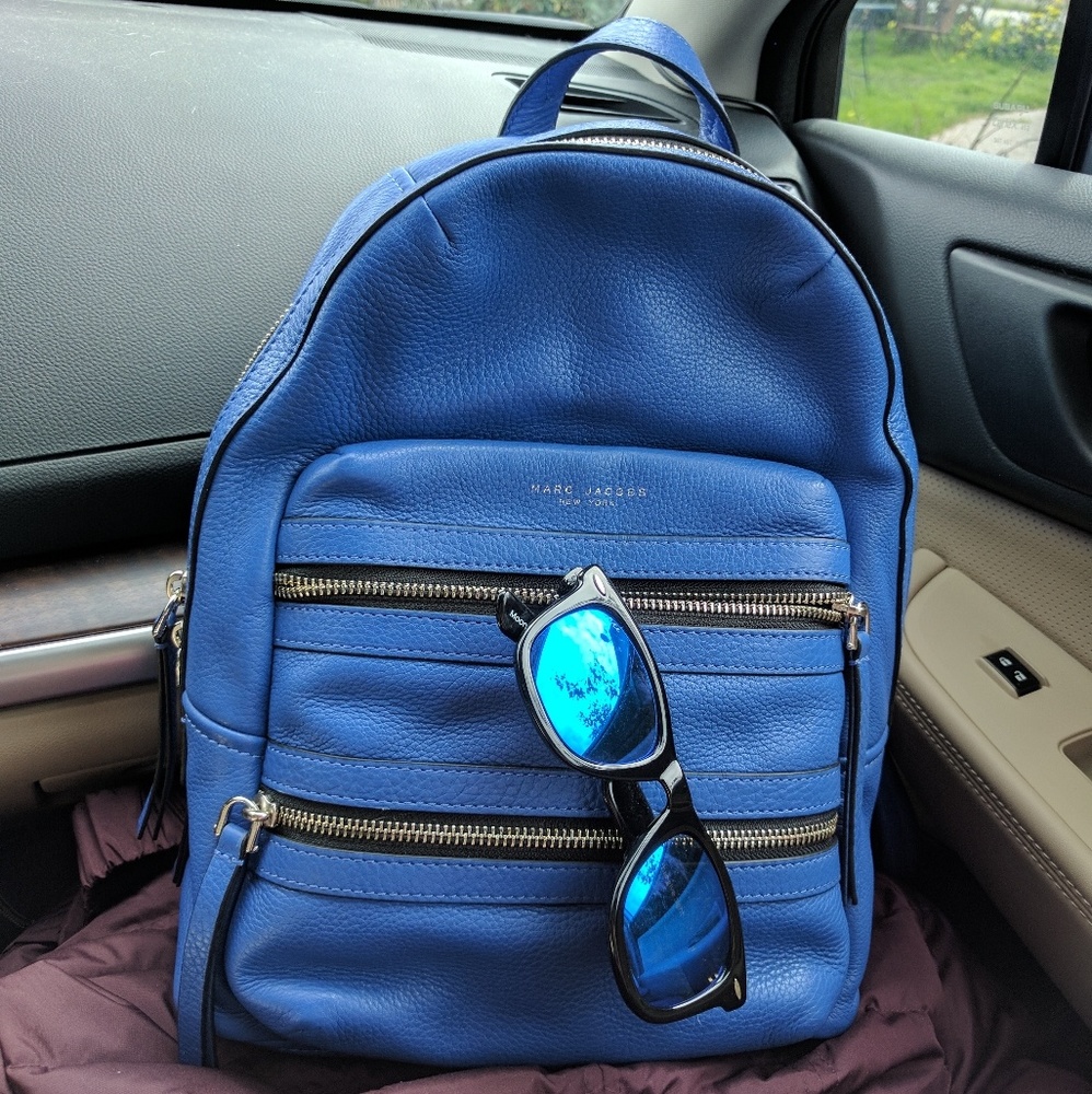 Marc Jacobs Blue Biker Backpack / Purse