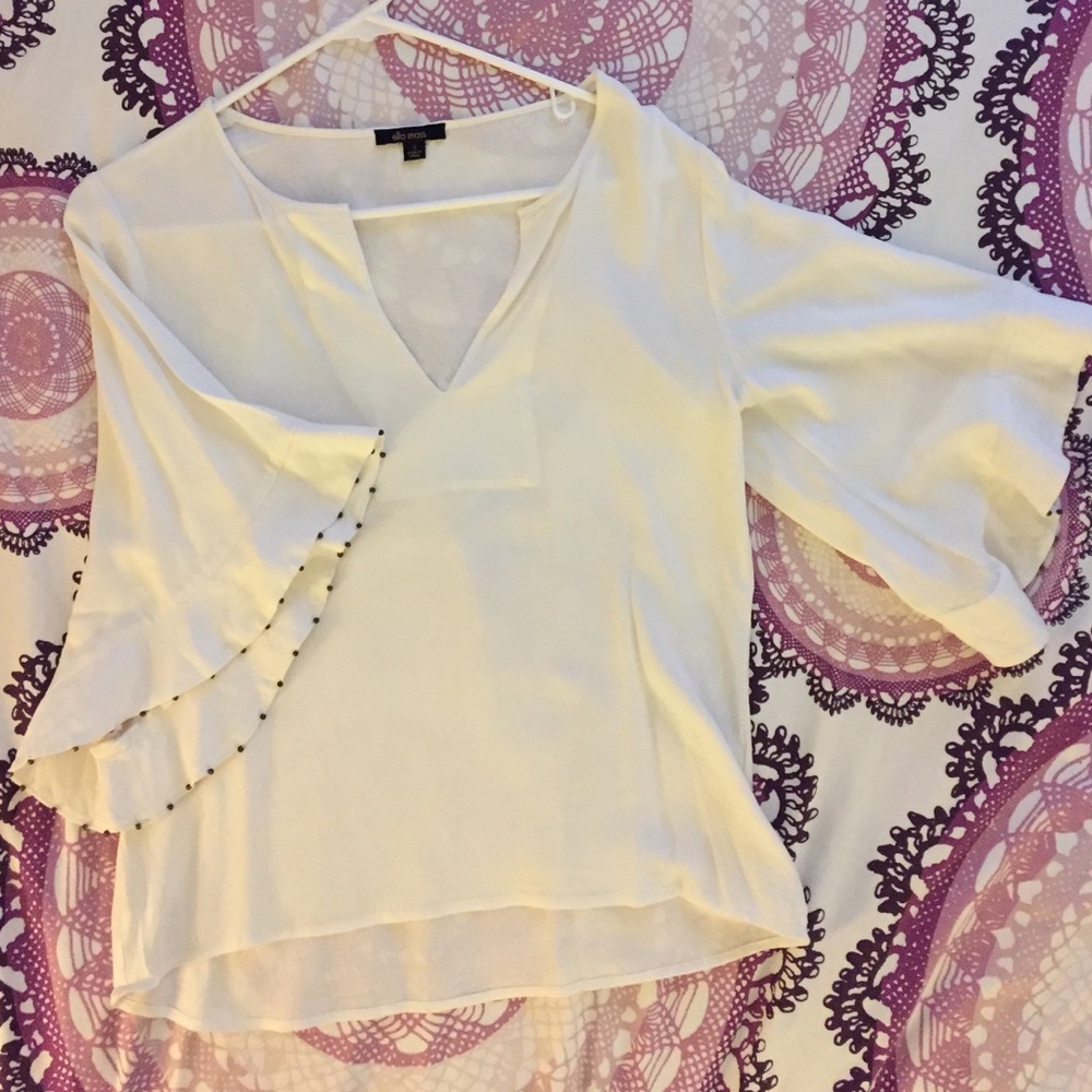 Ella Moss Size S white rayon top