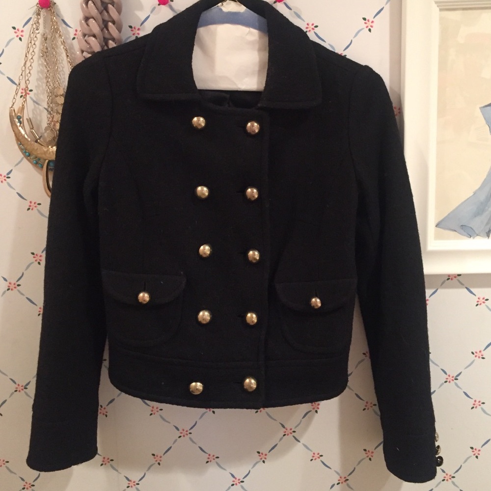 Black Jacket with gold buttos