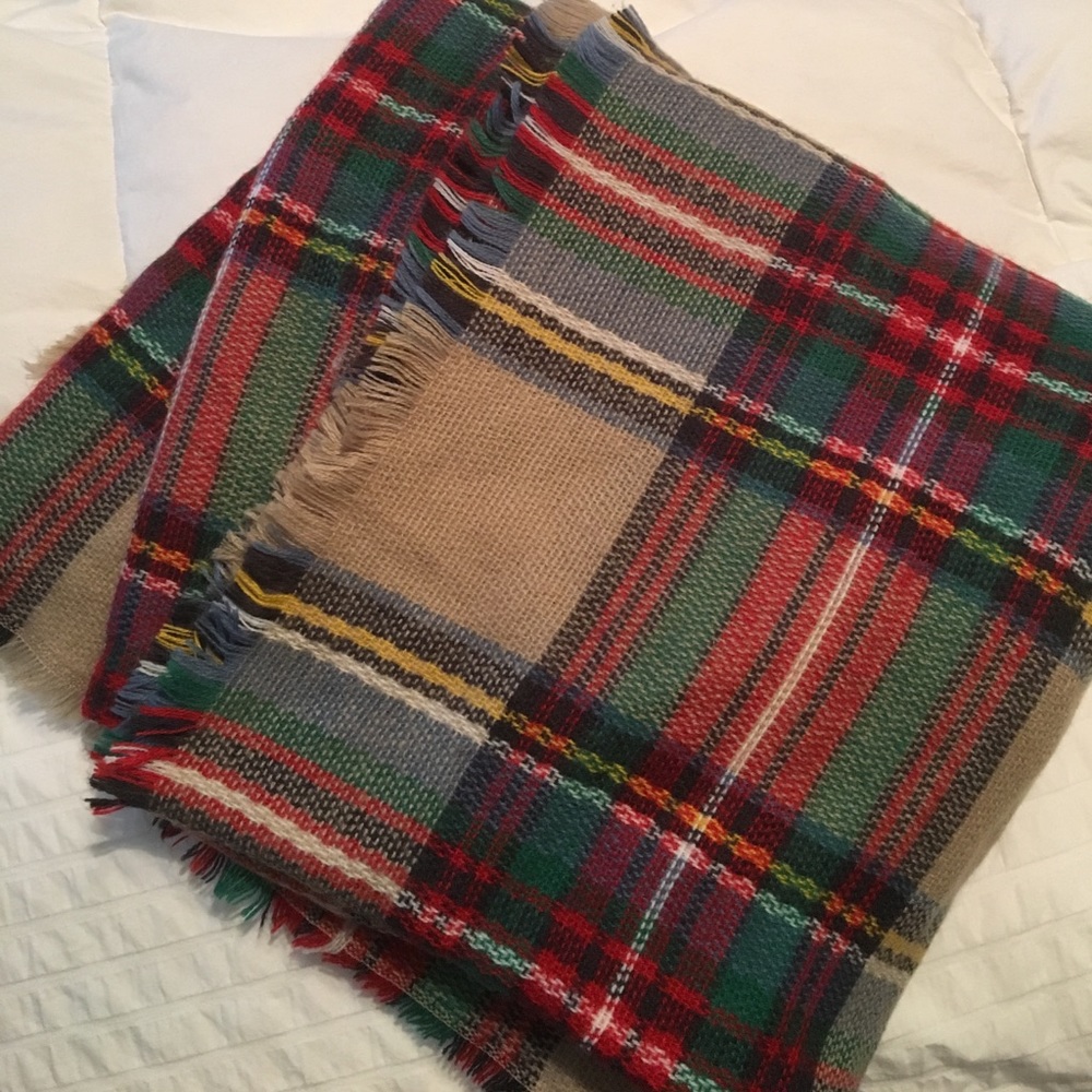 Plaid Blanket Scarf