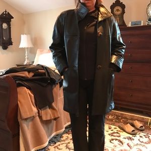 Black leather jacket