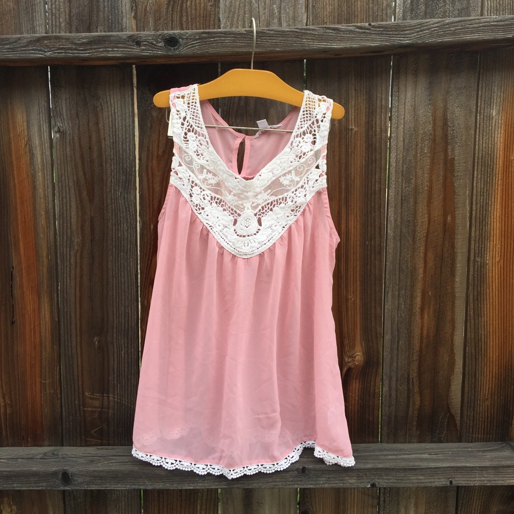 Sheer Pink Tank Top