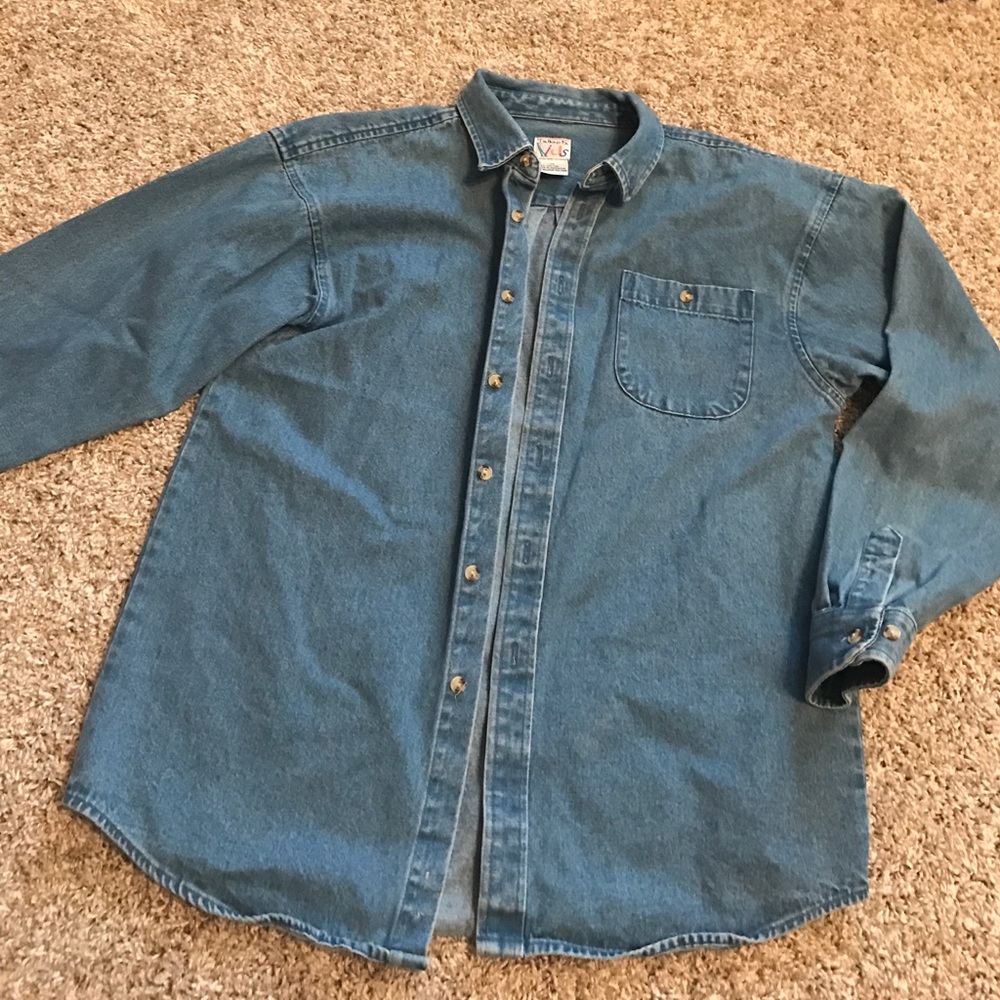 Talbots Kids Jean Button Down Shirt oversized