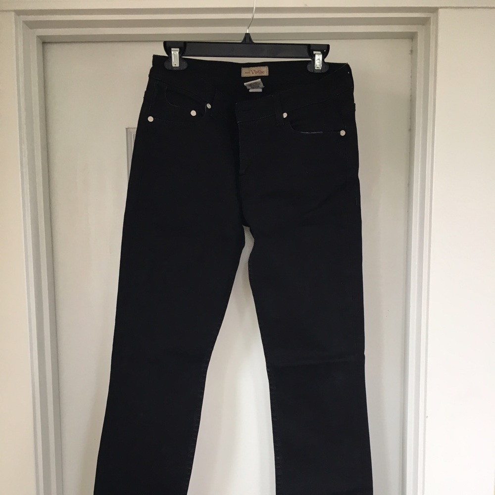 Black denim pants