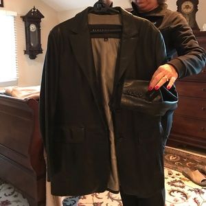 Black leather jacket