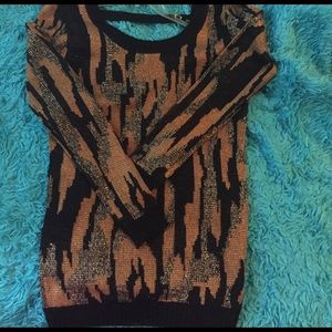 Black and gold sweater top