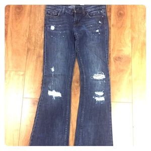 Victoria Secret PINK distressed flare leg jeans 👖