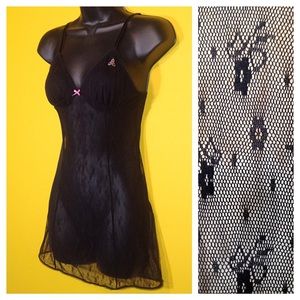 Betsey Johnson Black Babydoll Lingerie