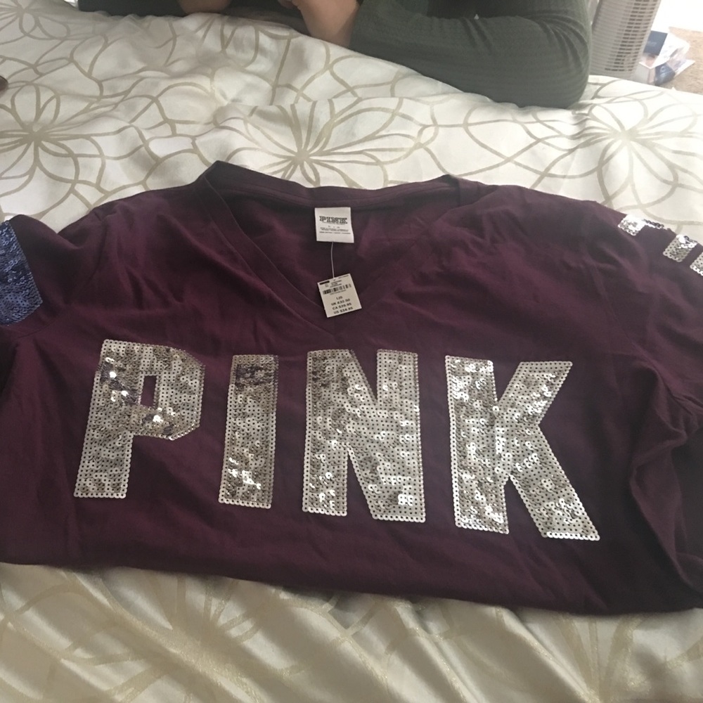 Pink brand new shirt with bling