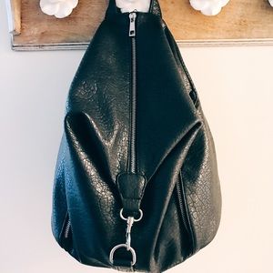 Pebbled Pleather Backpack