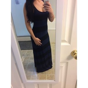 Black & Blue Maxi Dress