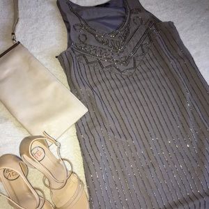 Gray beaded forever 21 dress