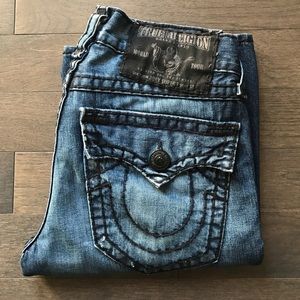 True Religion Joey Super T 30x34 Black Stitching
