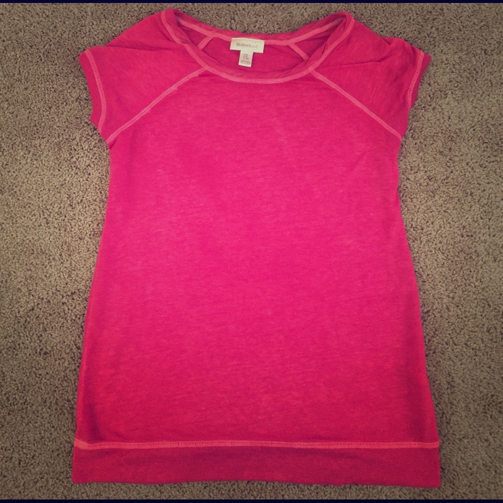 Maternity contrast stitch Knit loose fit shirt