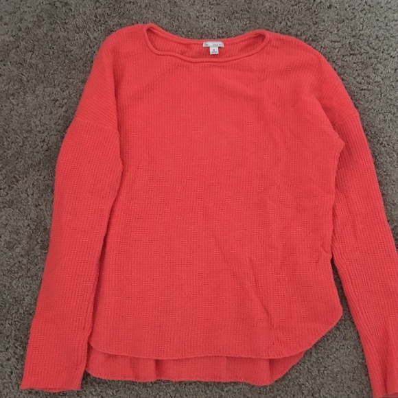 NEON ORANGE GAP SWEATER - Picture 1 of 1