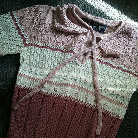 Vintage Sweaters - Vintage Crochet knit sweater