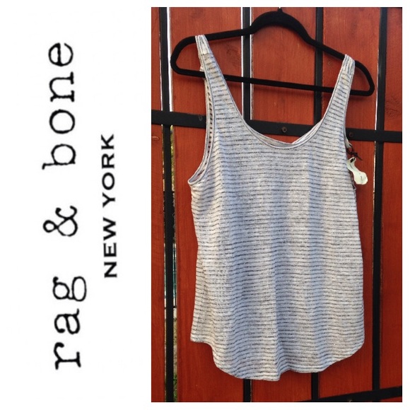 NEW!  rag & bone Summer Stripe linen-blend tank - Picture 4 of 4