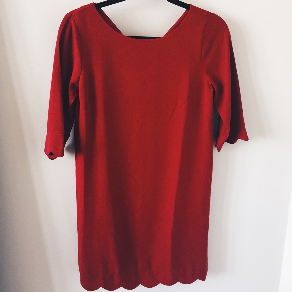 Red 3/4 Sleeve Dress