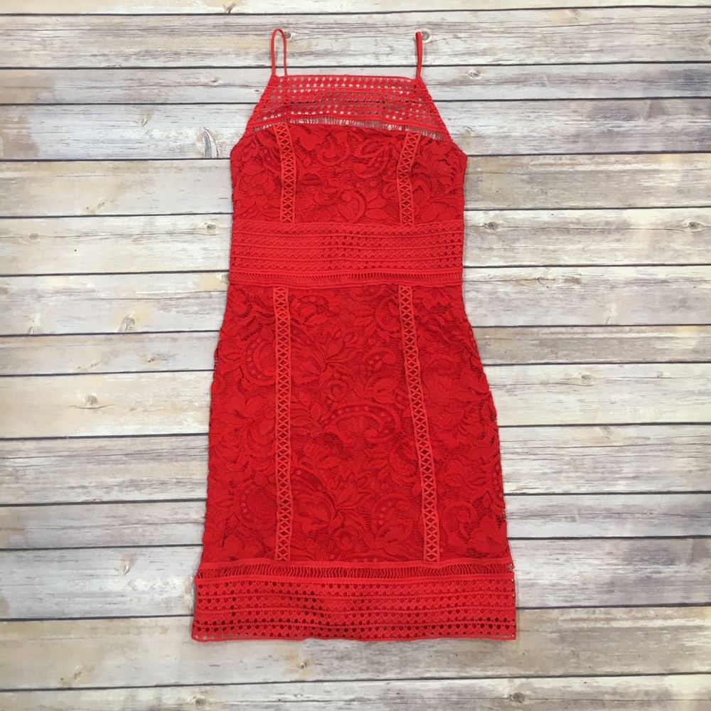 Lace spaghetti strap Topshop dress.