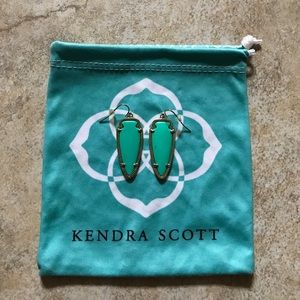Kendra Scott Skyler Gold Drop in Teal/Turquoise