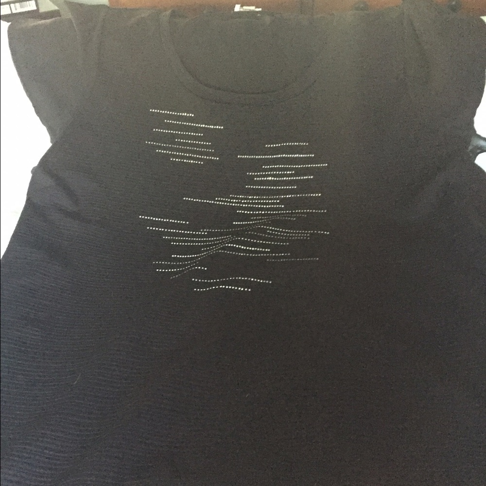 Black blouse with crystals