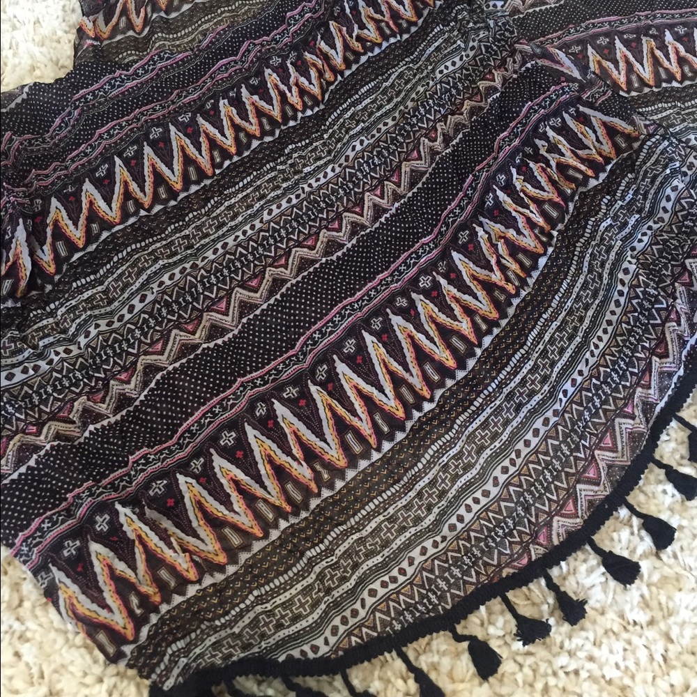 Navy patterned scarf