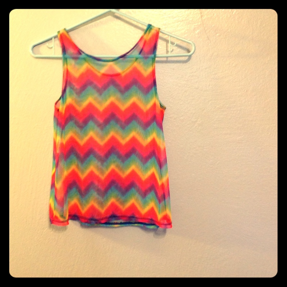 Sheer Tye-Dye Tank Top Vintage 80s