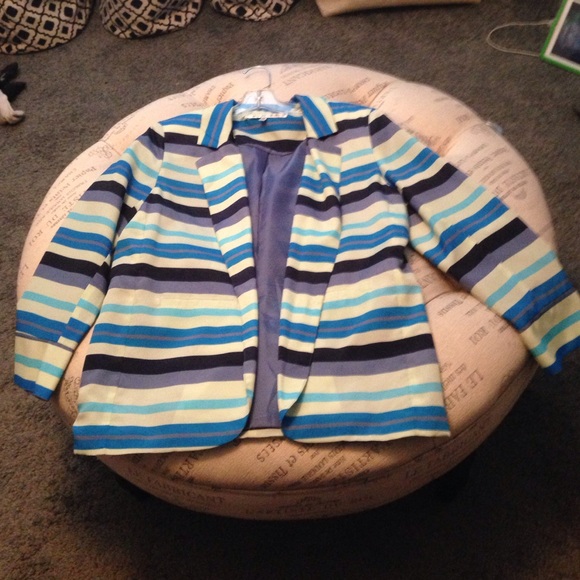 Collective Concepts blue striped blazer size M - Picture 1 of 2