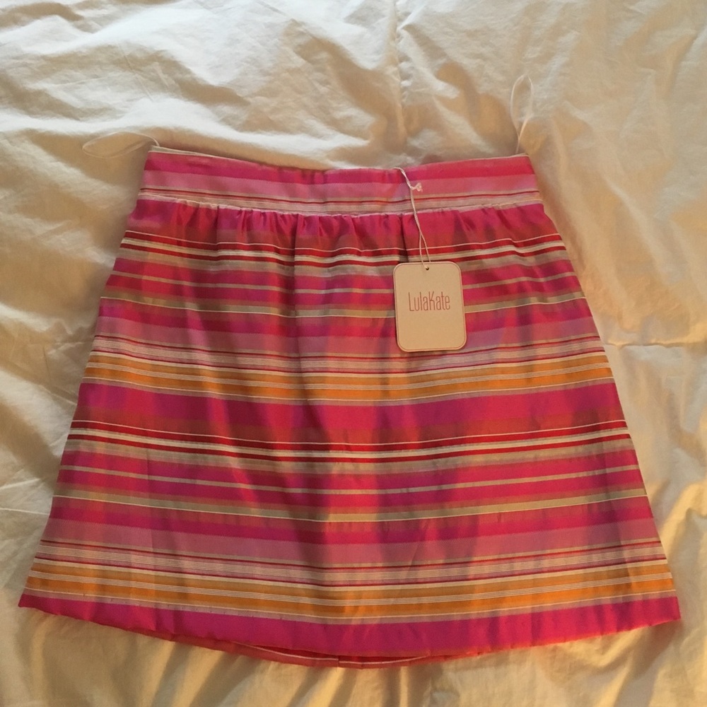 NWT *RARE* Preppy Pink & Orange LulaKate skirt