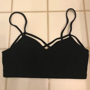 Express black criss cross bralette• SIZE XS