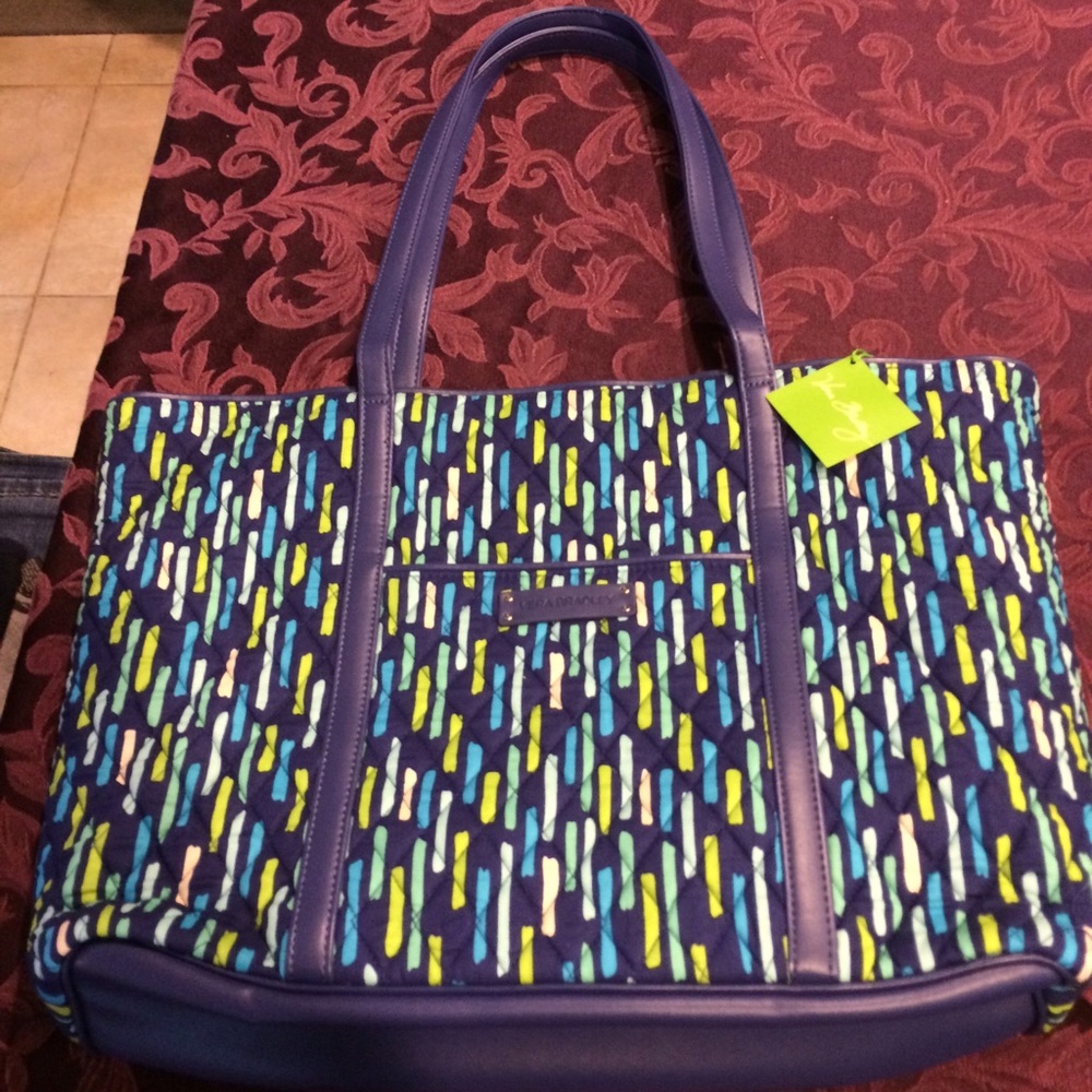 NWT Vera Bradley Trimmed Laptop Tote
