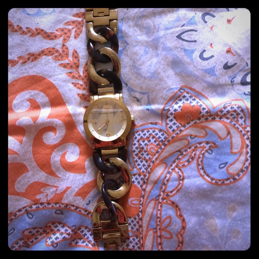 ⌚️ Gold and chocolate tortoise MK ⌚️