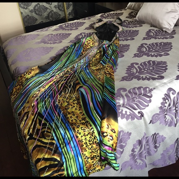 Glorious peacock silk dress - Picture 8 of 8