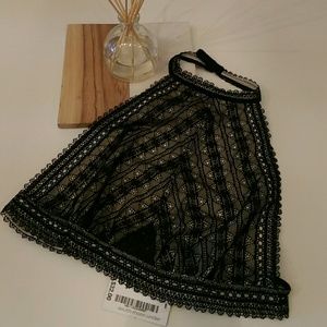 Lace Halter Backless Bralette - NWT