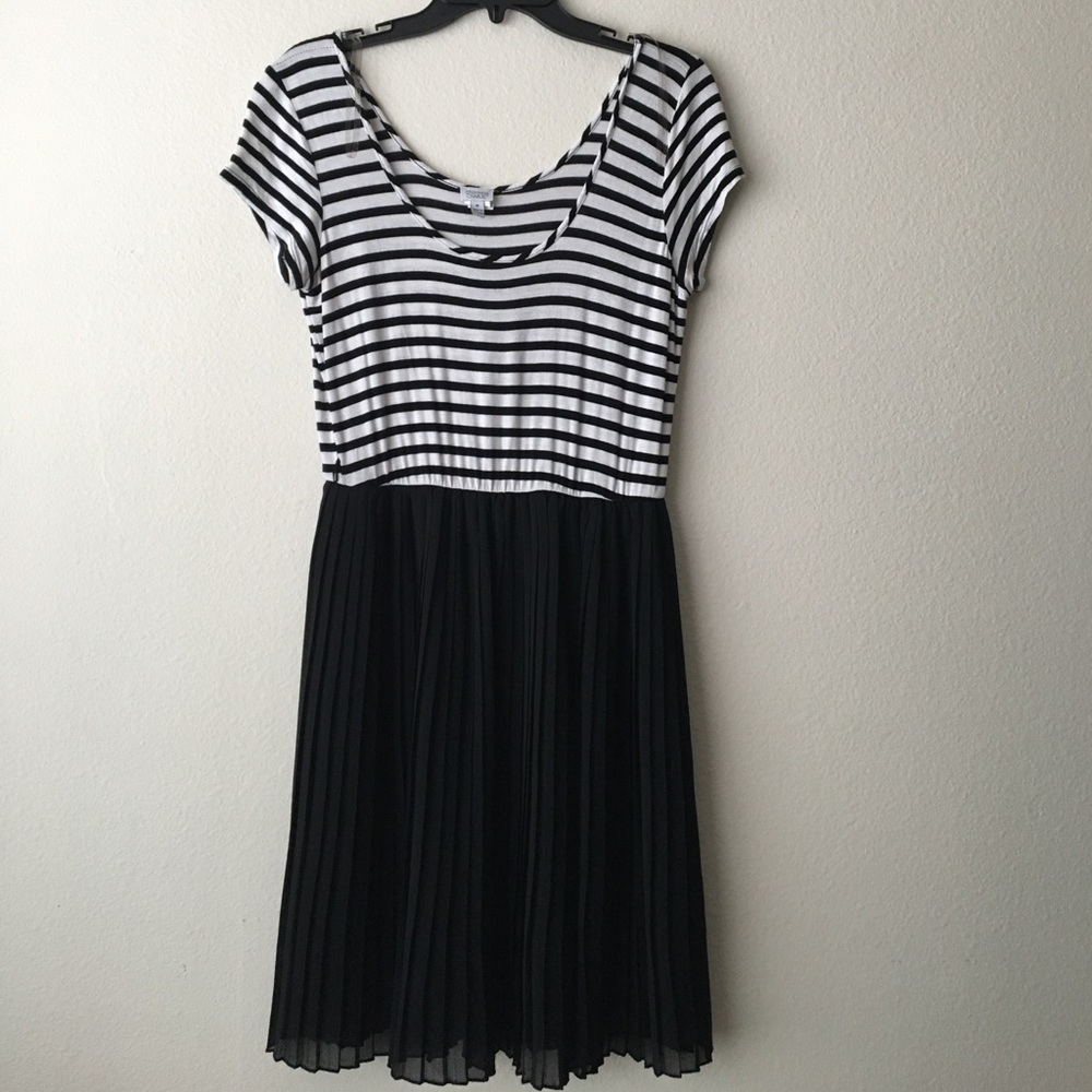 Striped black dress