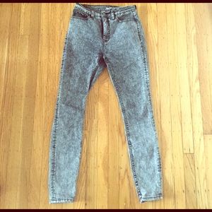 BDG high waisted grey acid wash jeans