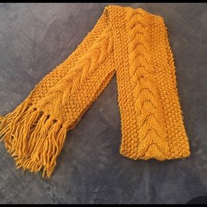 Mustard Yellow Braided Scarf