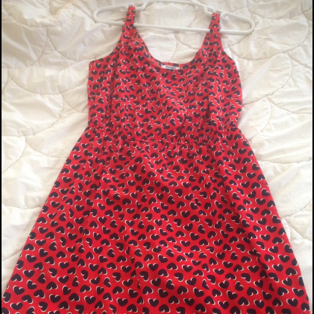 Old Navy Dress Red NWOT A-line, worn once.