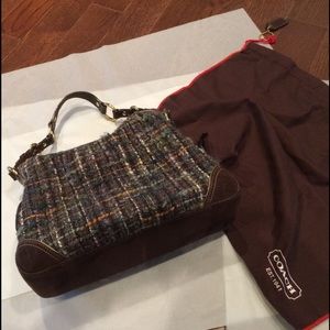 Tweed Coach over the shoulder bag