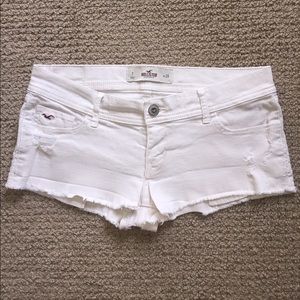 Hollister White Jean Shorts
