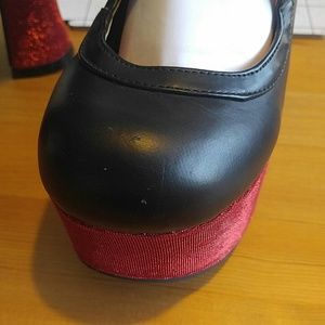 TUK Lucky Ladybug red black heels