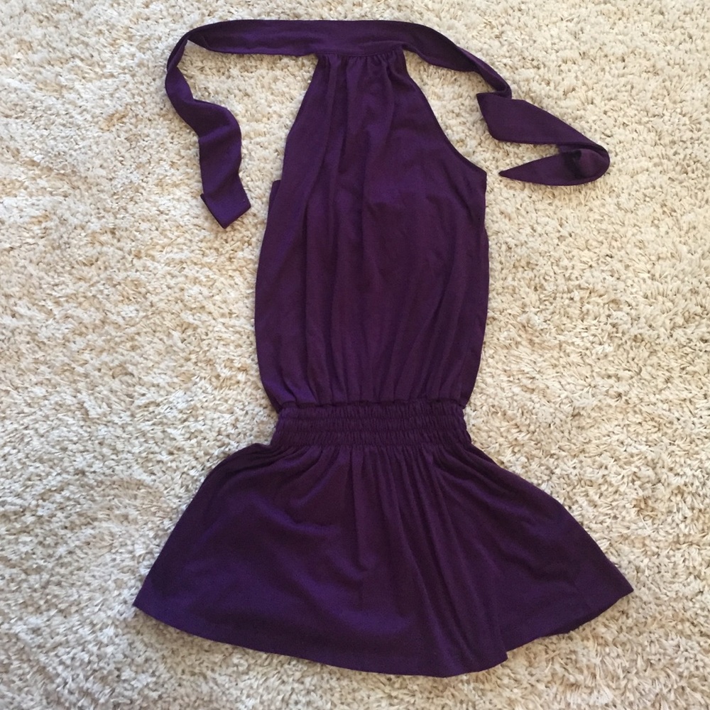 Purple halter dress